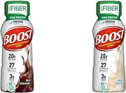 Boost High Protein with Fiber Balanced Nutritional Drink, Rich Chocolate, 8 fl Ounce Bottle, 24 Pack + Boost High Protein with Fiber Balanced Nutritional Drink, Very Vanilla, 8 fl oz Bottle, 24 Pack