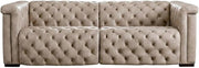 Starlight Canyon Home Leather Sofa with Power Recline and Power Headrest, Reclining Couch and Leather Sofas for Living Room, Brown