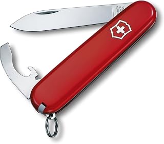 Victorinox Bantam Swiss Army Knife, 8-Function Pocket Knife, Nail Clip, Red