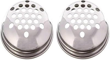 American Metalcraft 12 oz Cheese Shaker Top w/Extra Large Holes,Silver (Pack of 2)