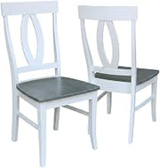 Furnifact Solid Wood Dining Chair Set of Two with Hardwood Frame, Kitchen Table Chairs for Dining Room and Kitchen