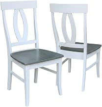 Furnifact Solid Wood Dining Chair Set of Two with Hardwood Frame, Kitchen Table Chairs for Dining Room and Kitchen