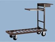 HUBERT Platform Utility Cart Brown Coated Steel 4-Wheel - 51" L x 18" W x 39" H
