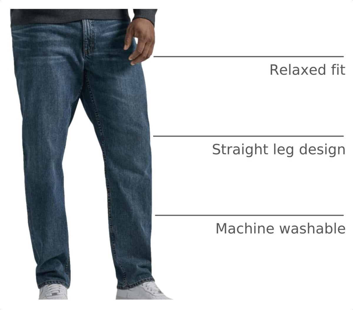 Men's Big & Tall Legendary Relaxed Straight Jean by Lee – Cotton, Lieutenant, Model 112343886