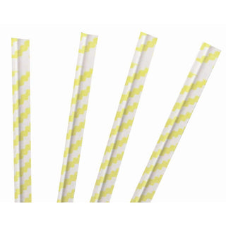 Yellow Stripe Paper Twist Ties - 4"L x 5/32"W by T AND T INDUSTRIES INC – Paper, Yellow, Model 35916455010S