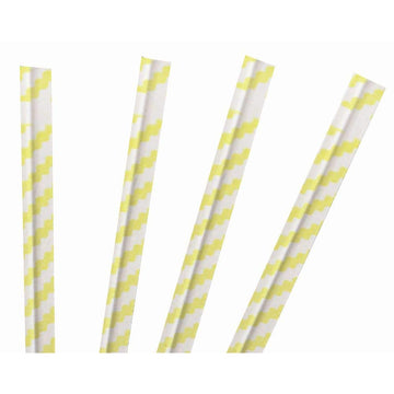 Yellow Stripe Paper Twist Ties - 4"L x 5/32"W by T AND T INDUSTRIES INC – Paper, Yellow, Model 35916455010S