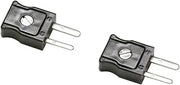 Fluke 80CJ-M Type-J Male Mini-Connectors, Black, Set of 2