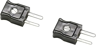 Fluke 80CJ-M Type-J Male Mini-Connectors, Black, Set of 2