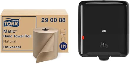Matic Paper Hand Towel Roll Natural H1 (6 Rolls) and Tork Matic Paper Towel Dispenser Elevation Design - Paper Hand Towel Dispenser H1