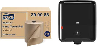 Matic Paper Hand Towel Roll Natural H1 (6 Rolls) and Tork Matic Paper Towel Dispenser Elevation Design - Paper Hand Towel Dispenser H1