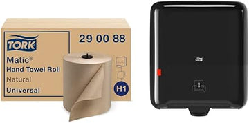 Matic Paper Hand Towel Roll Natural H1 (6 Rolls) and Tork Matic Paper Towel Dispenser Elevation Design - Paper Hand Towel Dispenser H1
