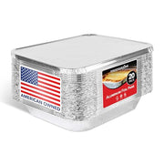 Stock Your Home 20 Pack W/ Lids / Silver / 96.0 ounces Disposable Cookware