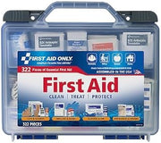 First Aid Only 91413: Clear Cover Intermediate First Aid Kit, 322 Piece, Without Flashlight
