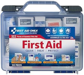 First Aid Only 91413: Clear Cover Intermediate First Aid Kit, 322 Piece, Without Flashlight