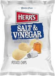 HERR'S Salt and Vinegar Potato Chips, 2.75 Oz Pack of 24