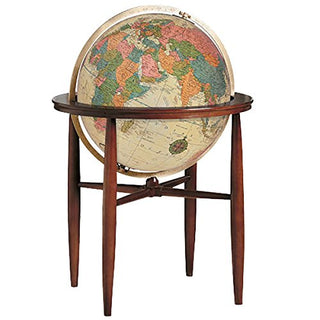 Heirloom Finley Illuminated Floor Globe - Antique by Replogle – 20″, Acrylic, Multicolored, Model 65032