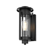 Bucknell One Light Outdoor Wall Sconce Black by Lighting Design – Iron, Black