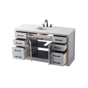 Alden Bathroom Vanity Grey by Lighting Design – Wood, Grey, Model VF29760GR