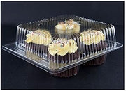 Detroit Forming LBH6404 - 4 Count Clear Hinged Cupcake/Muffin Container - 250 per case