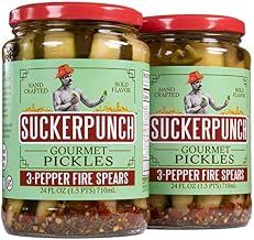 Sucker Punch 3 Pepper Fire Pickle Spears 24 Oz. (6 Count)
