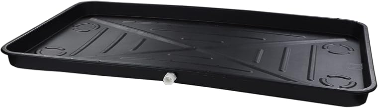 Diversitech (6-2748L) A/C Secondary Plastic Condensate Drain Pan, Air Conditioner Drip Pan with Rolled Edges, 27" x 48", Black