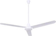 Canarm 56" White Industrial Ceiling Fan with 36" Downrod – High-Performance DC Motor – Wall Control – Ideal for Warehouses, Gyms & Large Spaces