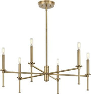 Elara 4-Light Chandelier, Vintage Brass