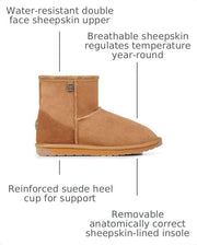 Australia - Platinum Stinger Mini Mens Boot by EMU – 10, Suede, Chestnut, Model 809996631898