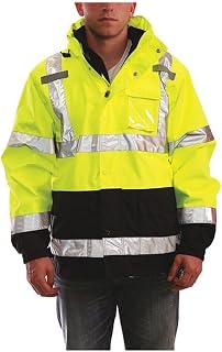 TINGLEY J24172 Icon 3.1 Hi-Vis Waterproof Jacket Attached Hood‐In‐Collar | Phase 1 Insulating Fleece Liner