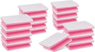 Scotch-Brite Bath Scrub Sponge, 16 Pieces - Non-Scratch Scourer for Cleaning Bathroom Surfaces Such as Glass, Chrome or Ceramic