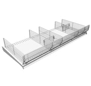 Wire Binning Fronts 48"x 3" BCP Chrome Plated by Lozier – 4' W x 3" H, Alloy Steel, Chrome Plated, Model WBF43.BCP