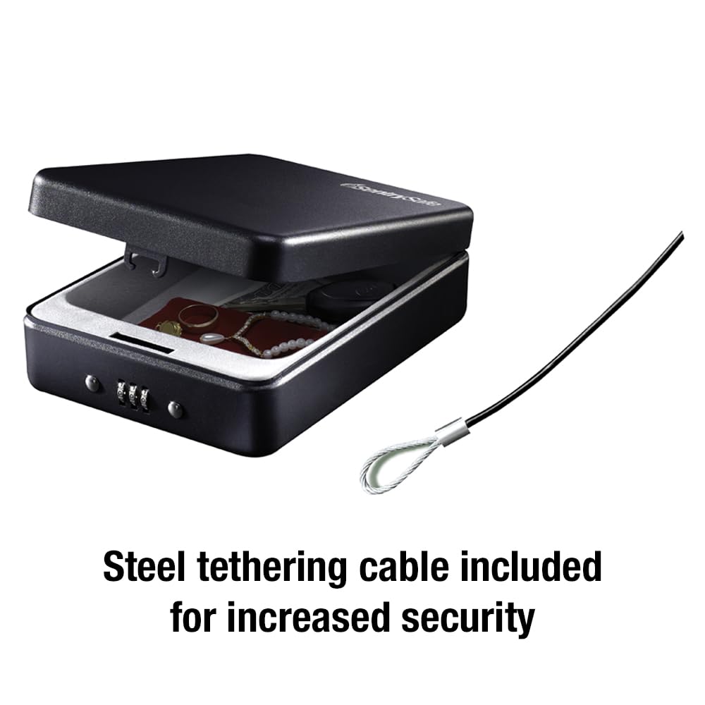 Small Safe by SentrySafe – 0.05 Cubic Feet, 0.05 cubic_feet, Alloy Steel, Black, Model P005C