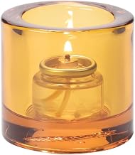 Hollowick Amber Thick Glass Tealight Lamp