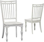 Starlight Canyon Home Solid Wood Spindle Back Side Chairs Set of 2, Farmhouse Dining Chairs for Kitchen Table and Dining Room Use, White