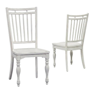 Solid Wood Spindle Back Side Chairs Set of by Starlight Canyon Home – 19 x 24 x 42.25 inches, Solid + Manufactured Wood, White, Pack of 2