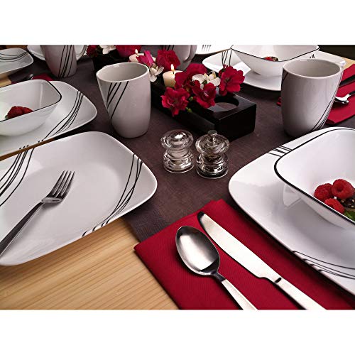Corelle White / 16-Piece / Simple Sketch Dinnerware Sets