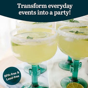 Libbey Cactus Stemed 4 / 4 Count (Pack of 1) / Cactus Margarita Glasses