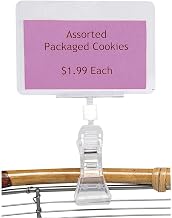 Plastic Display Sign Holder Clear 2 1/2 x 3 5/8 Bag of 6