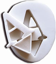 Silikomart 71.183.00.0096 Moule pour Pâte à Sucre SLK083 Lettre A Silicone Blanc