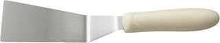 Winco 4 1/4" x 2 3/16" White Offset Plastic Grill Spatula, Handle
