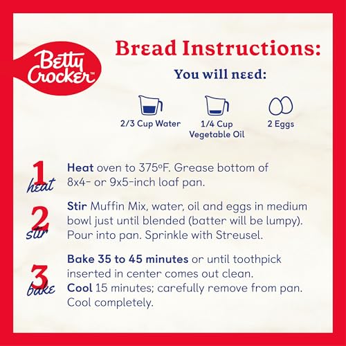 Betty Crocker Cinnamon Streusel / 13.9 Ounce (Pack of 4) / 1 Muffins & Quickbreads