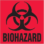 Polar Tech HML440 Pressure Sensitive Permanent Biohazard Warning Adhesive Label, 3" Height x 3" Width