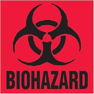 Polar Tech HML440 Pressure Sensitive Permanent Biohazard Warning Adhesive Label, 3" Height x 3" Width