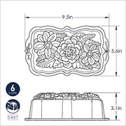Wildflower Loaf Pan by Nordic Ware – 6 Cup, 6.0 cups, Aluminum, Toffee, Model 93148