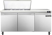 SW72-18M Mighty Top Sandwich Unit, 72" W, With 18 Pan Top Openings