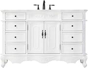 54" Single Bathroom Vanity in Antique White