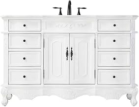 54" Single Bathroom Vanity in Antique White