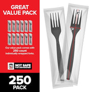 Stock Your Home Forks / 10 Pack Pack of 25 / Black Forks