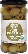 Divina Pitted Organic Green Olives - 5.3 Ounces, 6PK