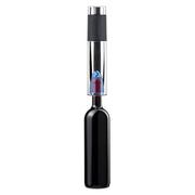Electric Rechargeable Wine Opener with Base and Foil Cutter by Vinturi – Rechargeable, Plastic, Silver, Model V9046